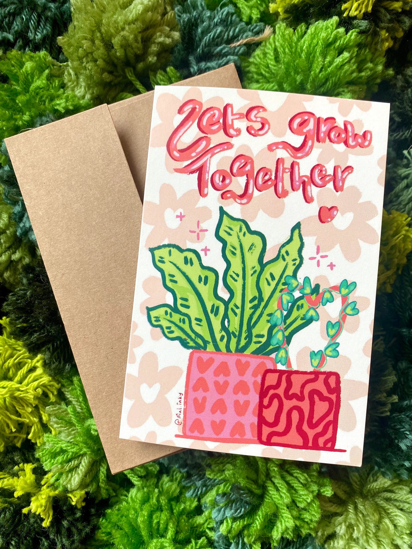 Lets Grow Together Greeting Card