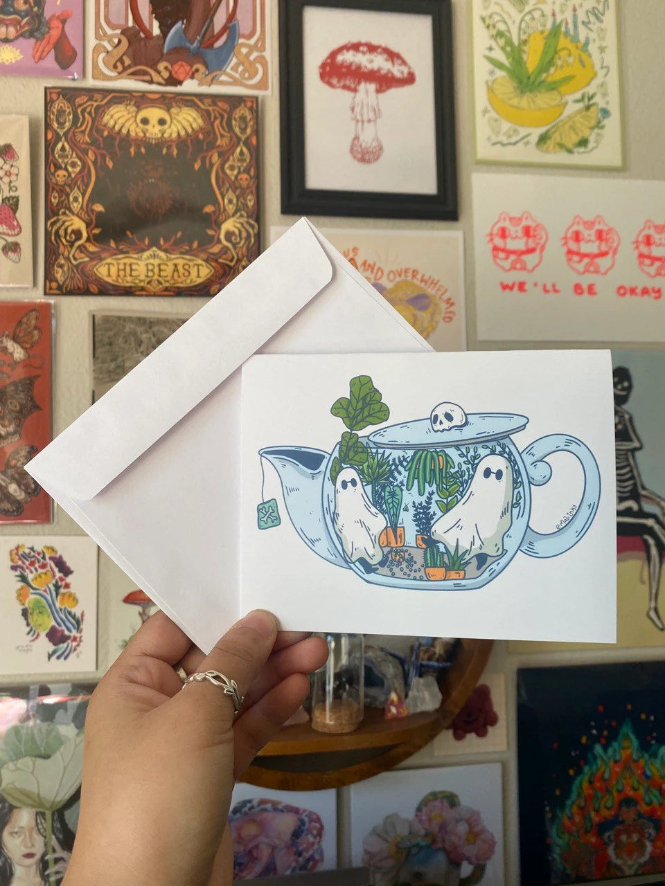 Teapot Ghost Greeting Card