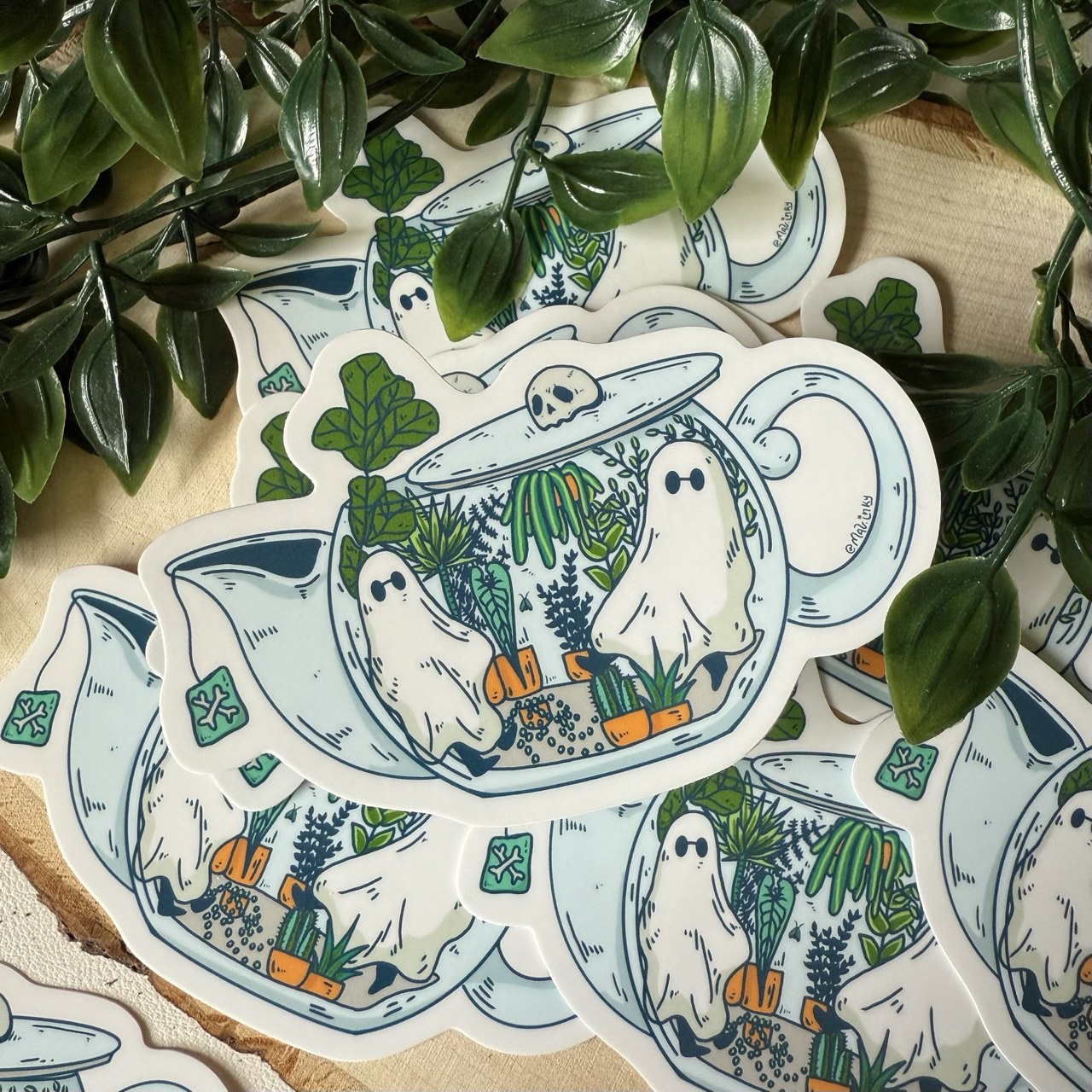 Ghos-tea pot Sticker