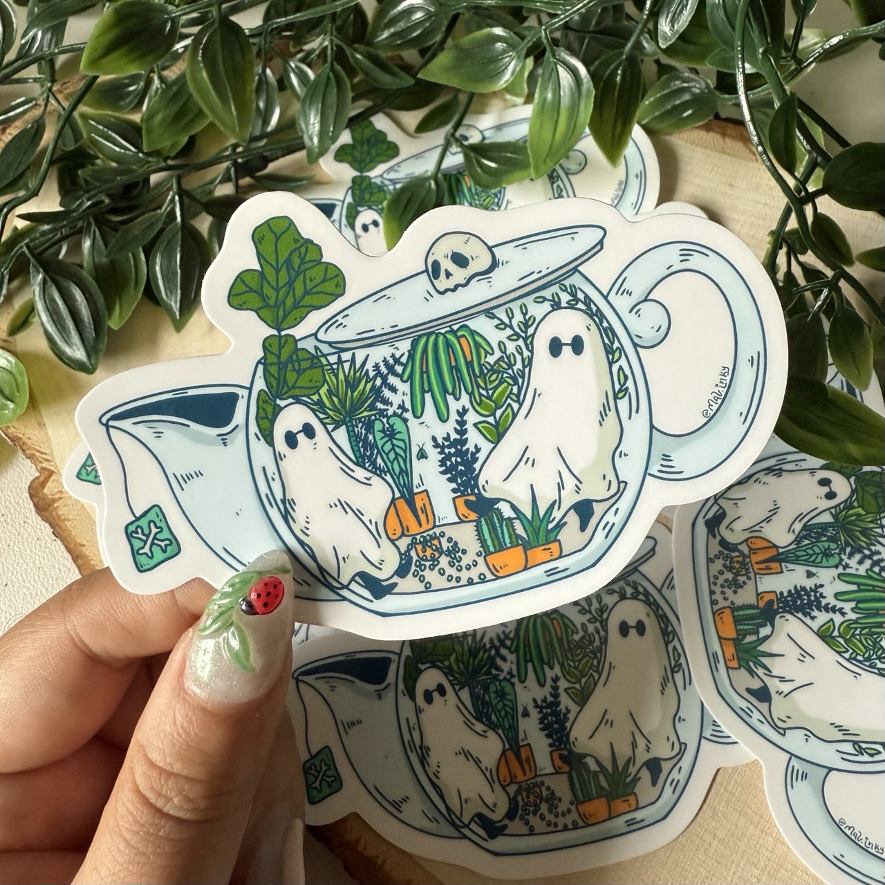 Ghos-tea pot Sticker