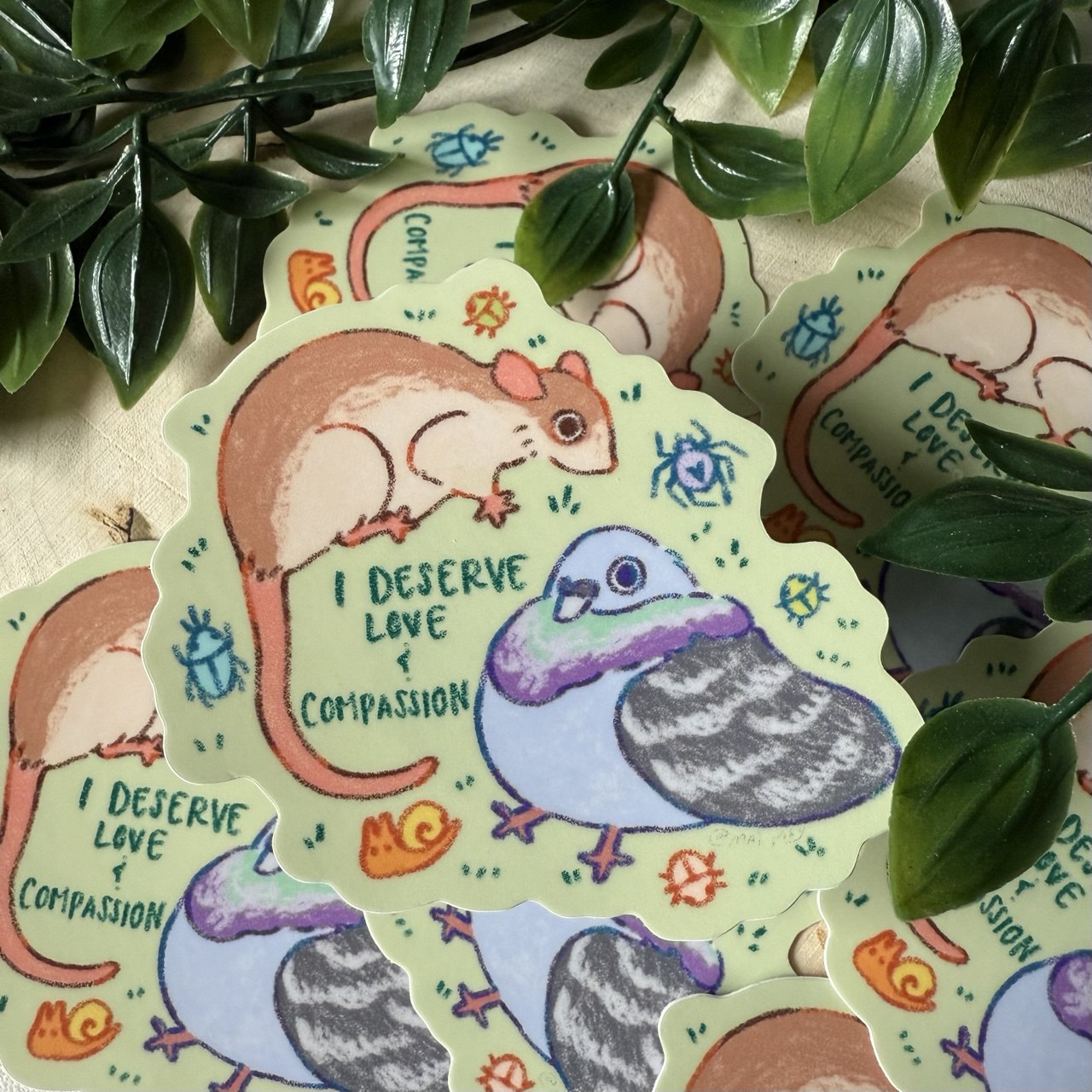 I Deserve Love and Compassion Sticker