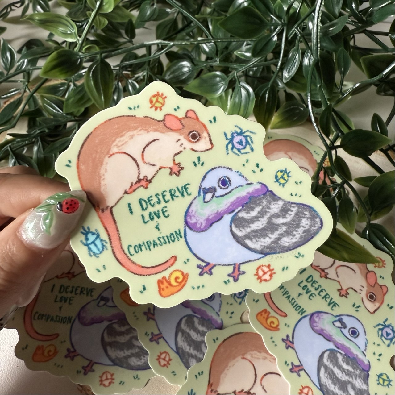 I Deserve Love and Compassion Sticker