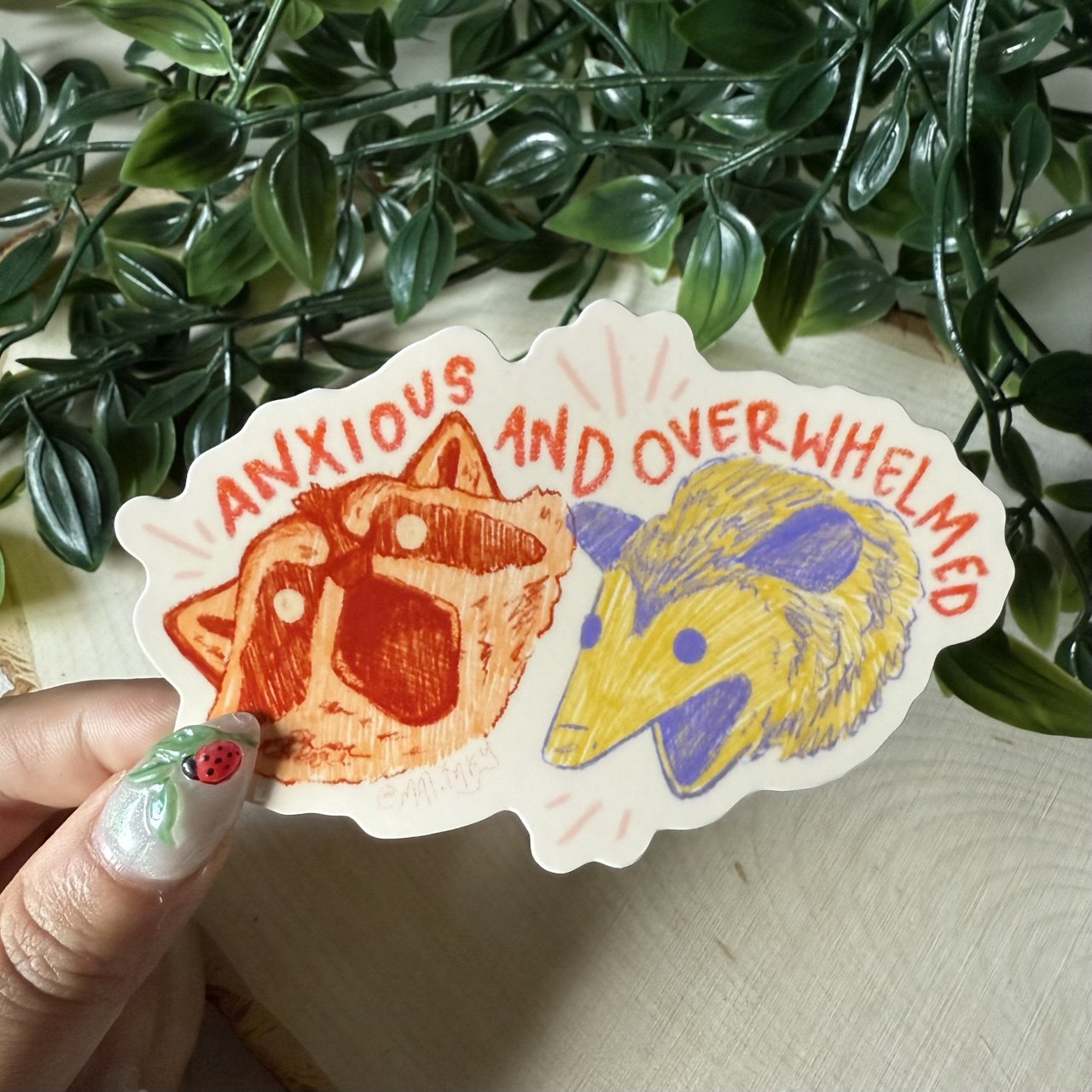 Anxious and Overwhelmed Sticker