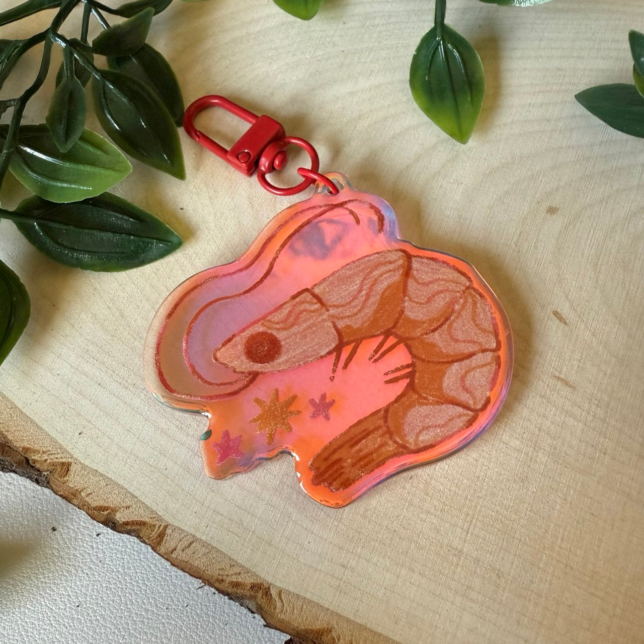 Shrimp Acrylic Keychain