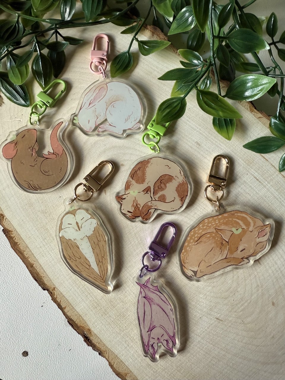 Mystery Skeleton Animal Acrylic Keychain