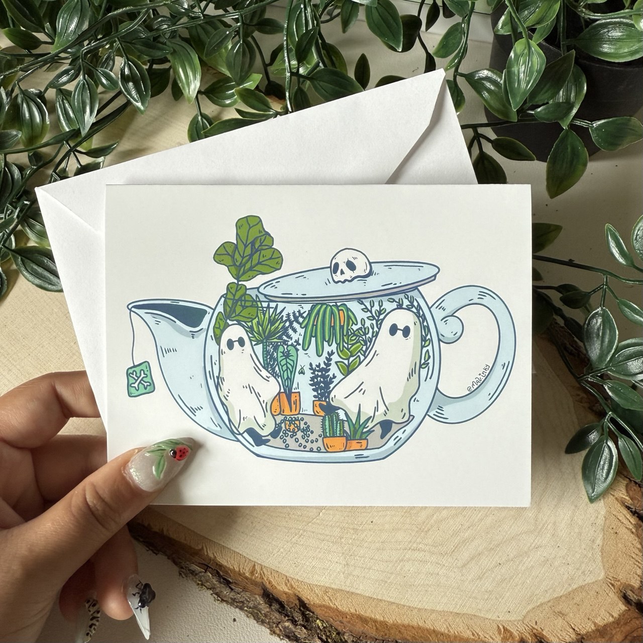 Teapot Ghost Greeting Card