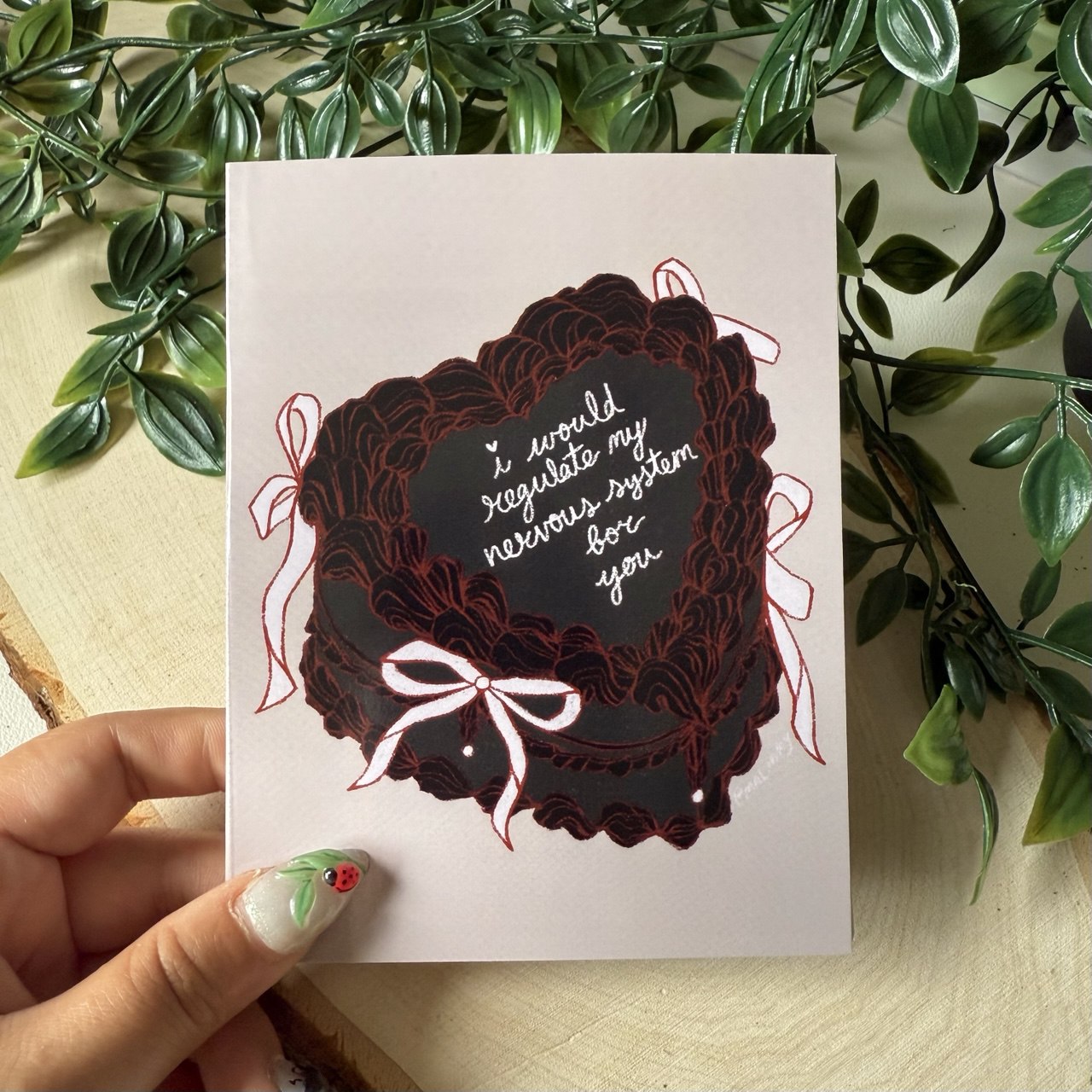Regulate My Nervous System Cake Greeting Card