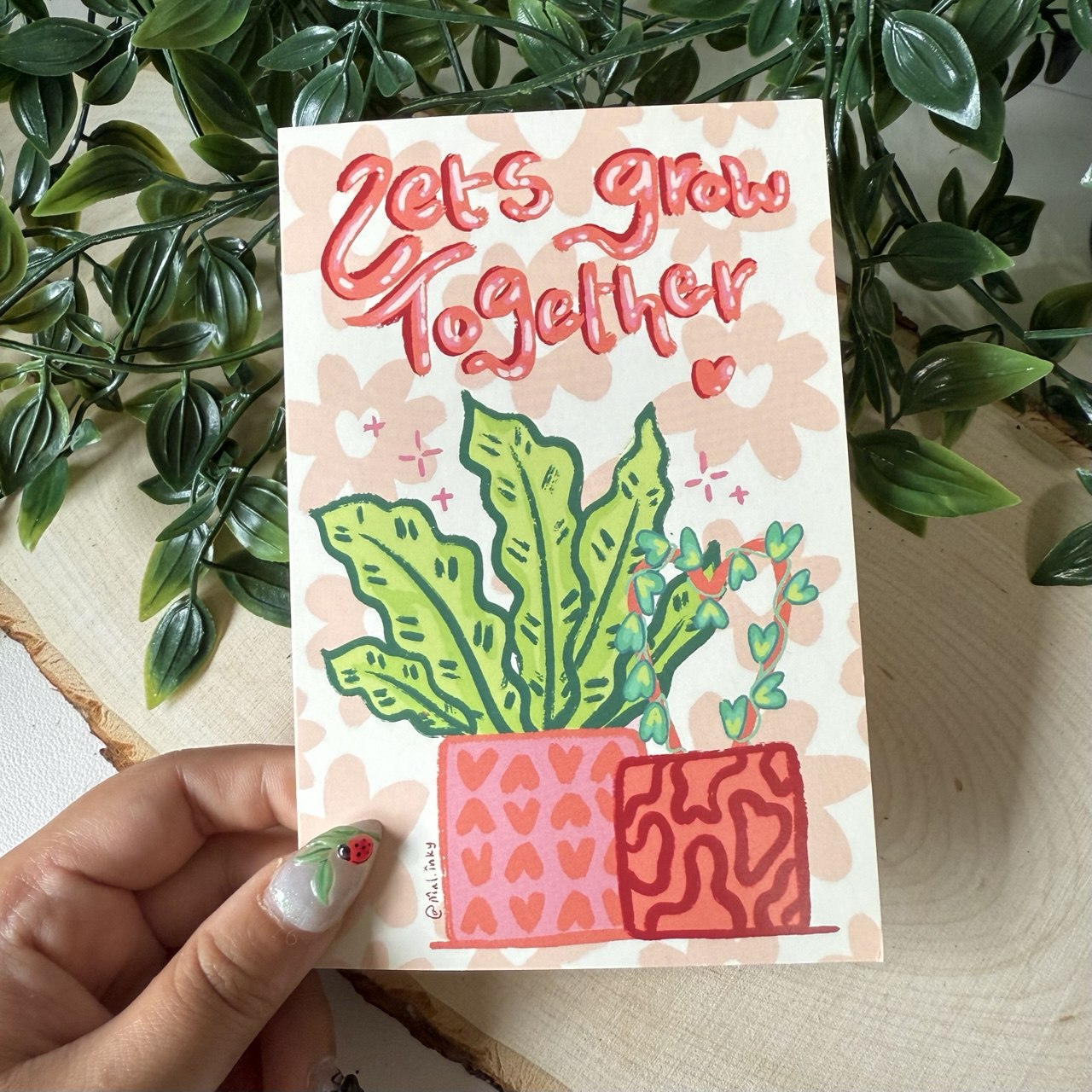 Lets Grow Together Greeting Card