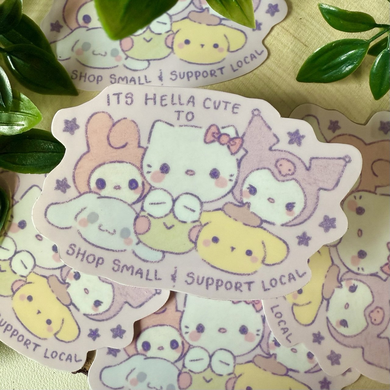 Its Hella Cute to Shop Small Sticker