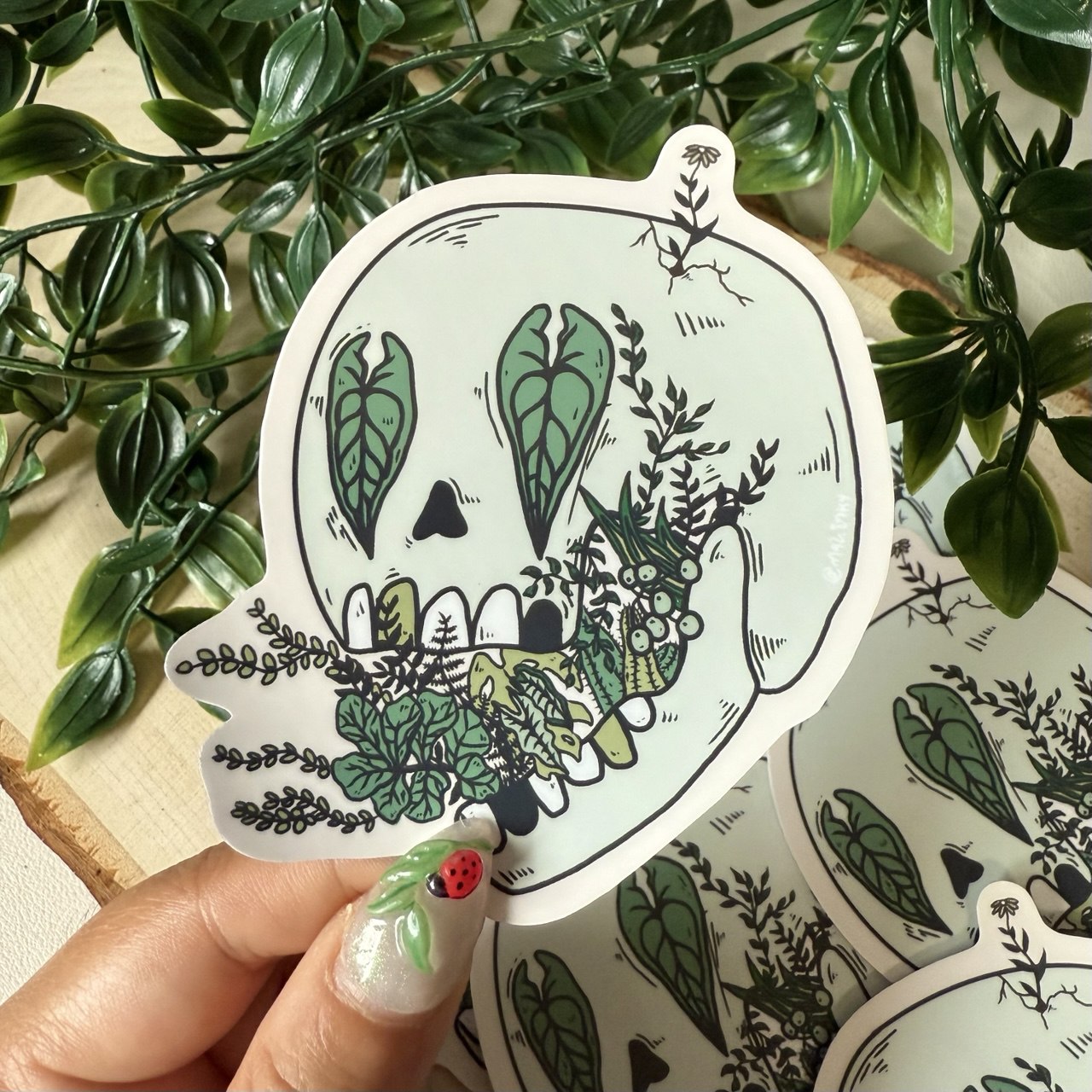Plant Skull Sticker
