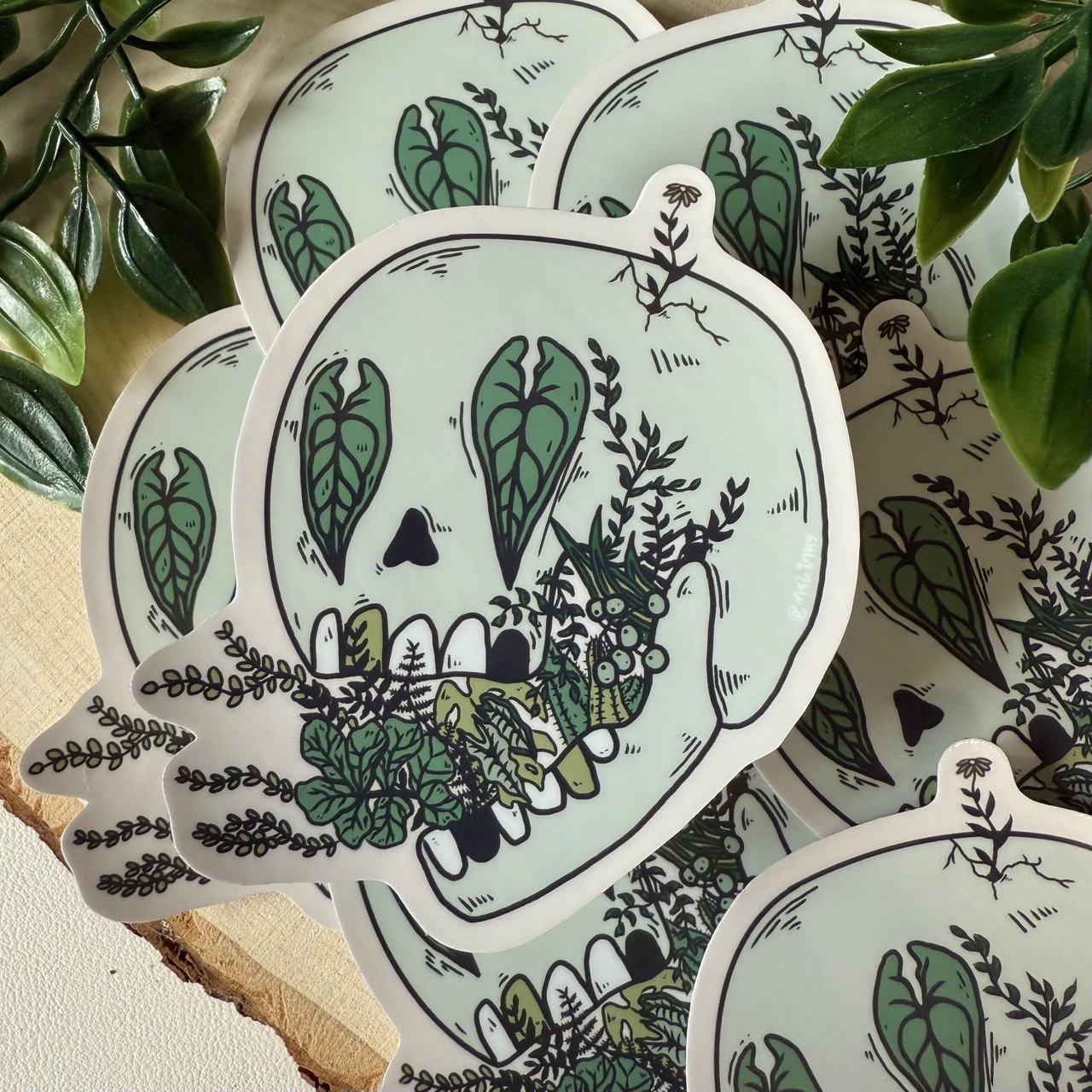 Plant Skull Sticker