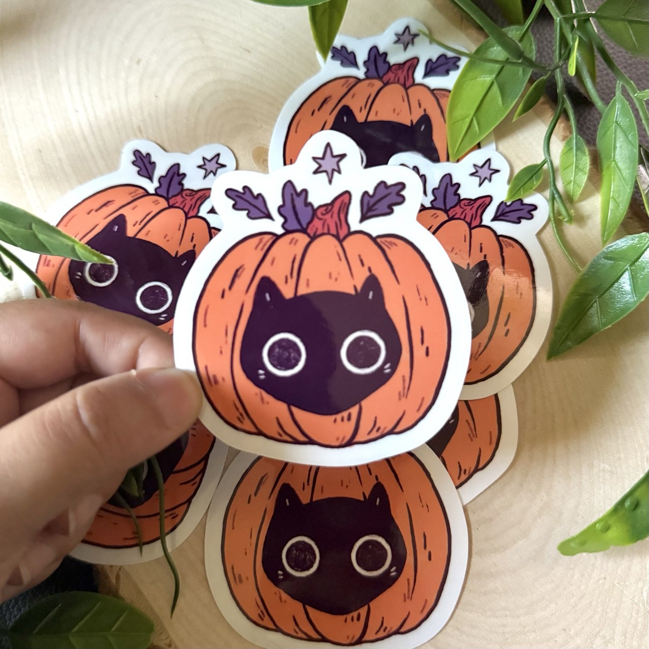 Pumpkin Cat Sticker