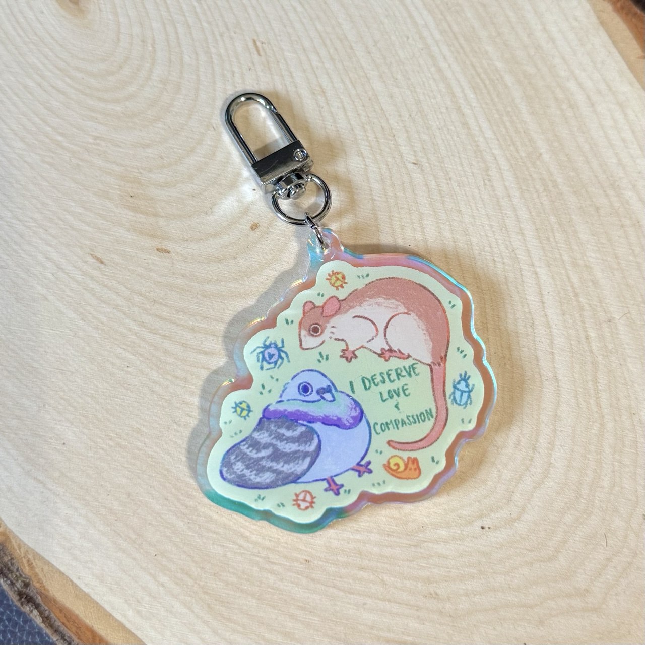I Deserve Love and Compassion Acrylic Keychain