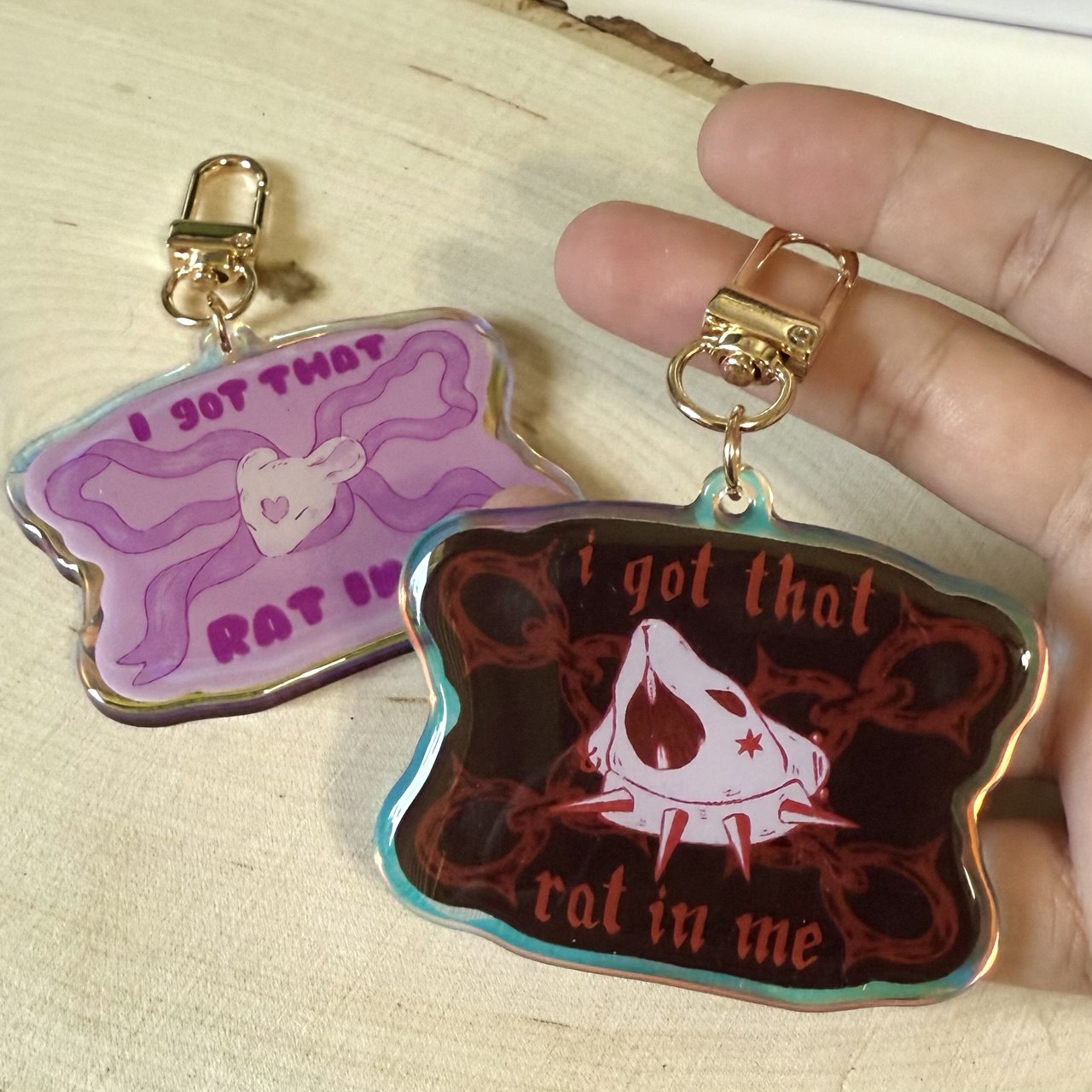 I Got That Rat in Me Double Sided Keychain
