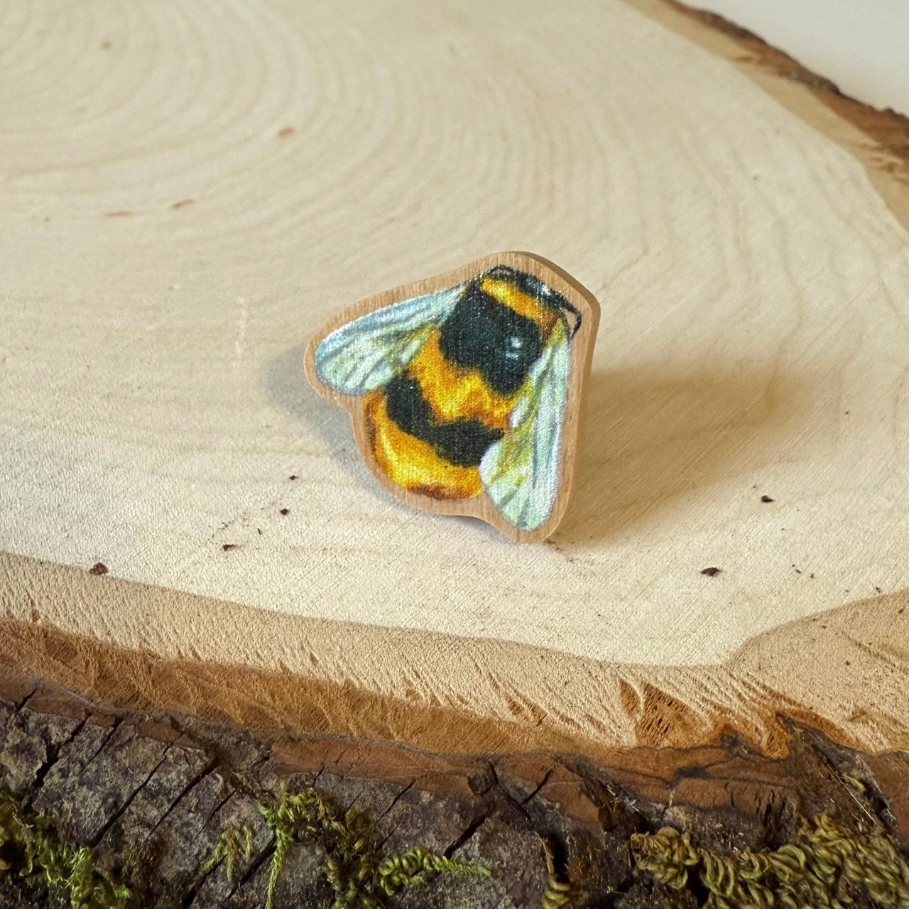 Wooden Bug Pin