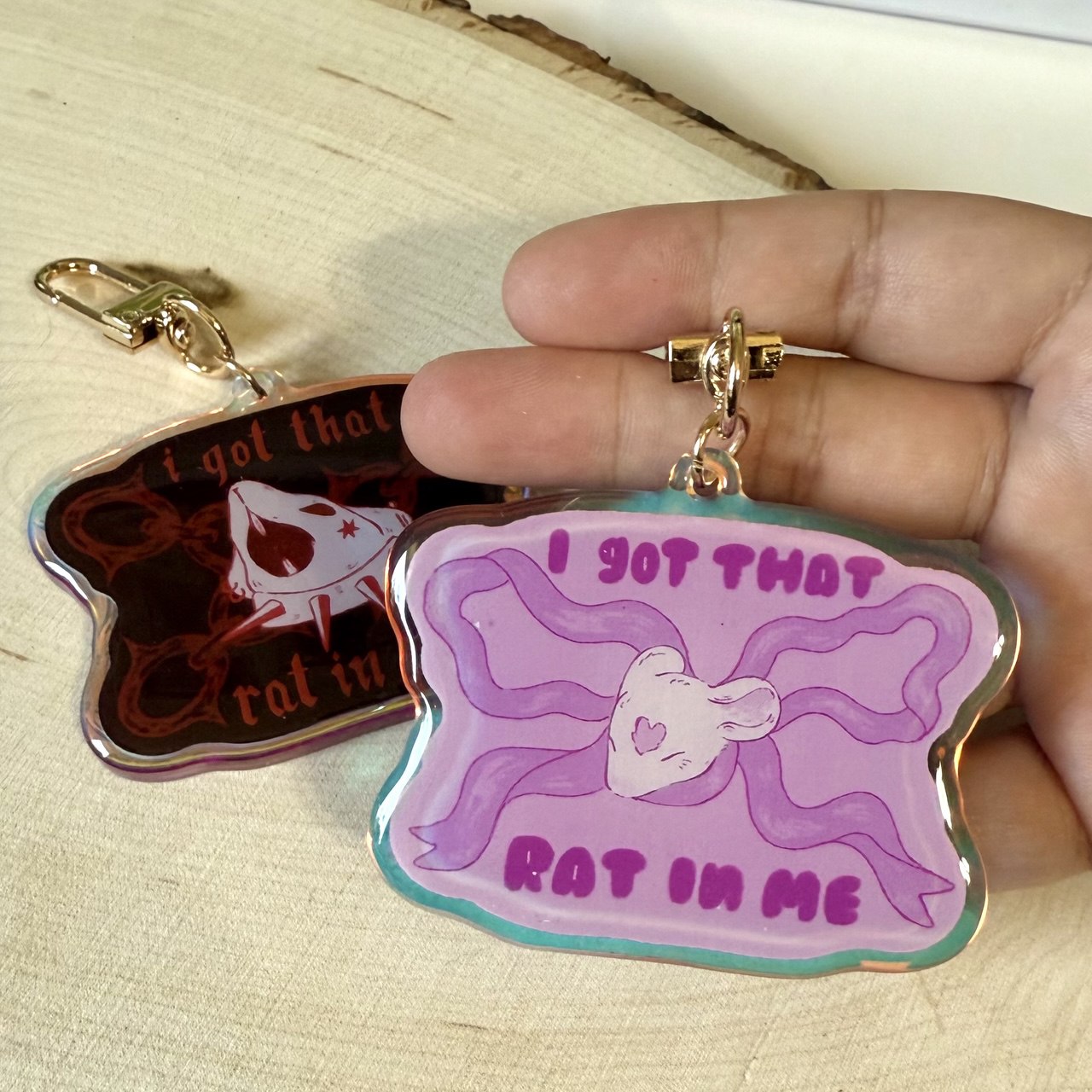 I Got That Rat in Me Double Sided Keychain