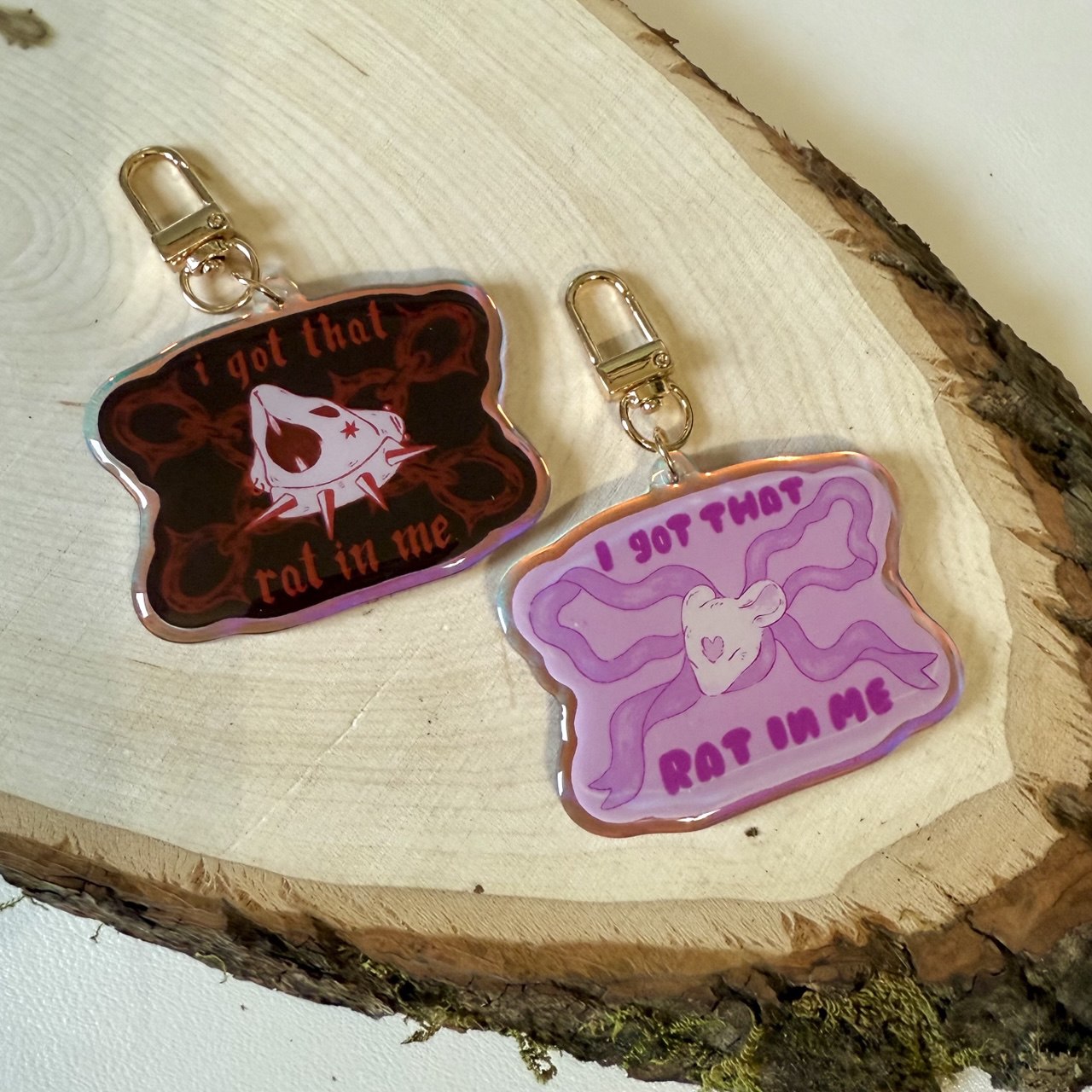 I Got That Rat in Me Double Sided Keychain