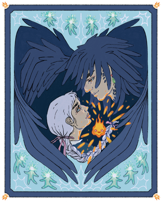 Howls Moving Castle Art Print - 8x10