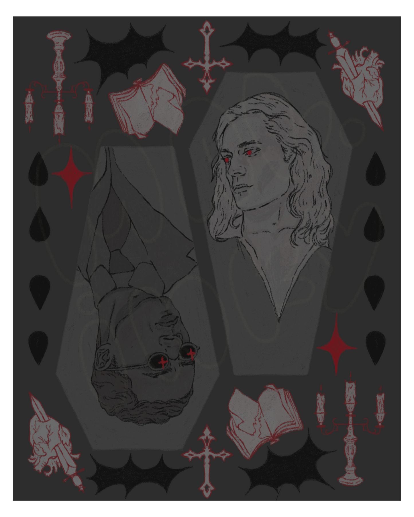 IWAV Lestat and Louis Art print - 8x10