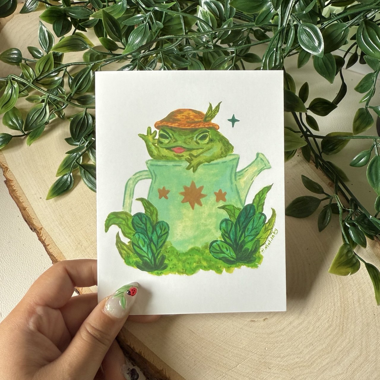 Frog Greeting Card – Mal.inkyArt