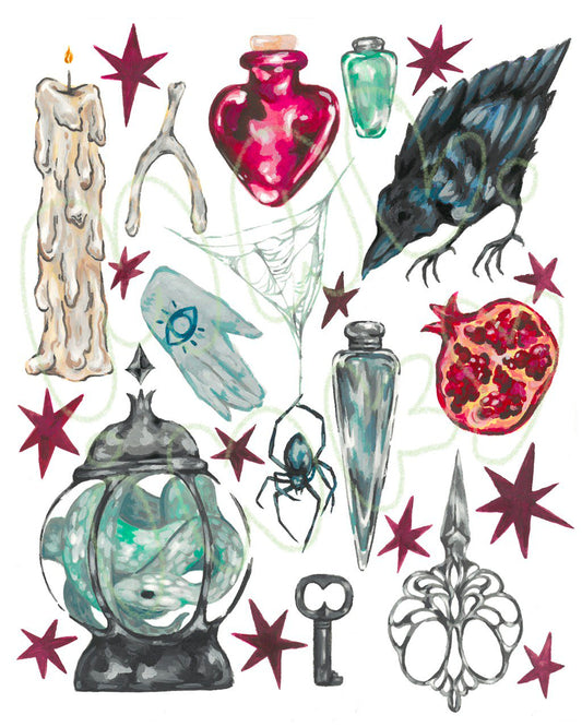 Witches' Trunk Art Print - 8x10