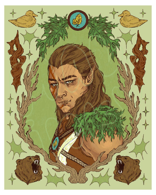 Halsin Baldurs Gate 3 Art Print - 8x10