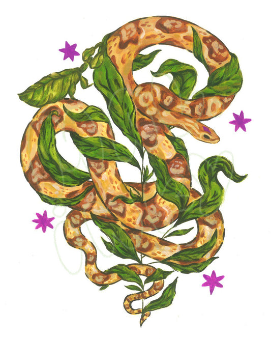 Entangled Snake Art Print - 8x10