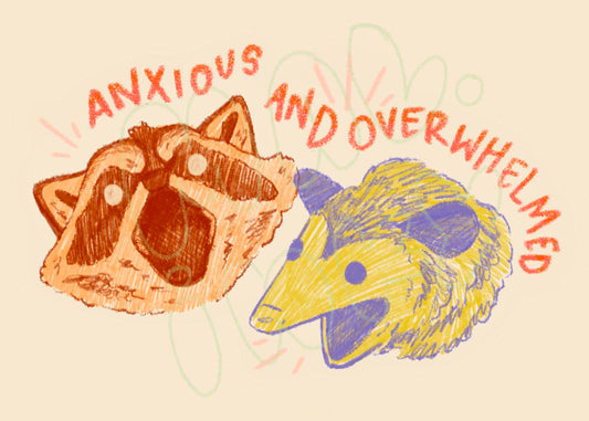 Anxious and Overwhelmed Art Print - 5x7
