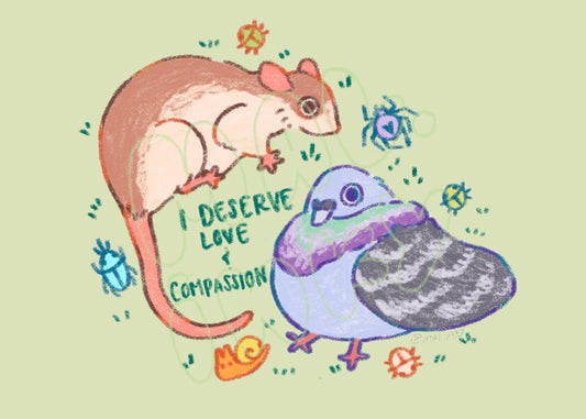 You Deserve Love and Compassion Art Print - 5x7