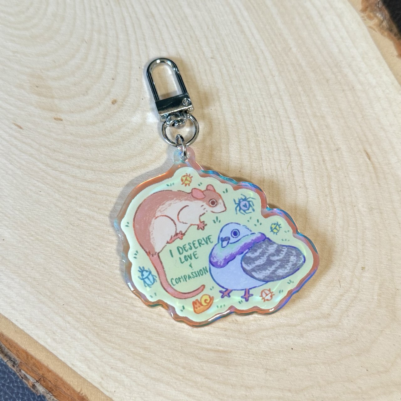 I Deserve Love and Compassion Acrylic Keychain