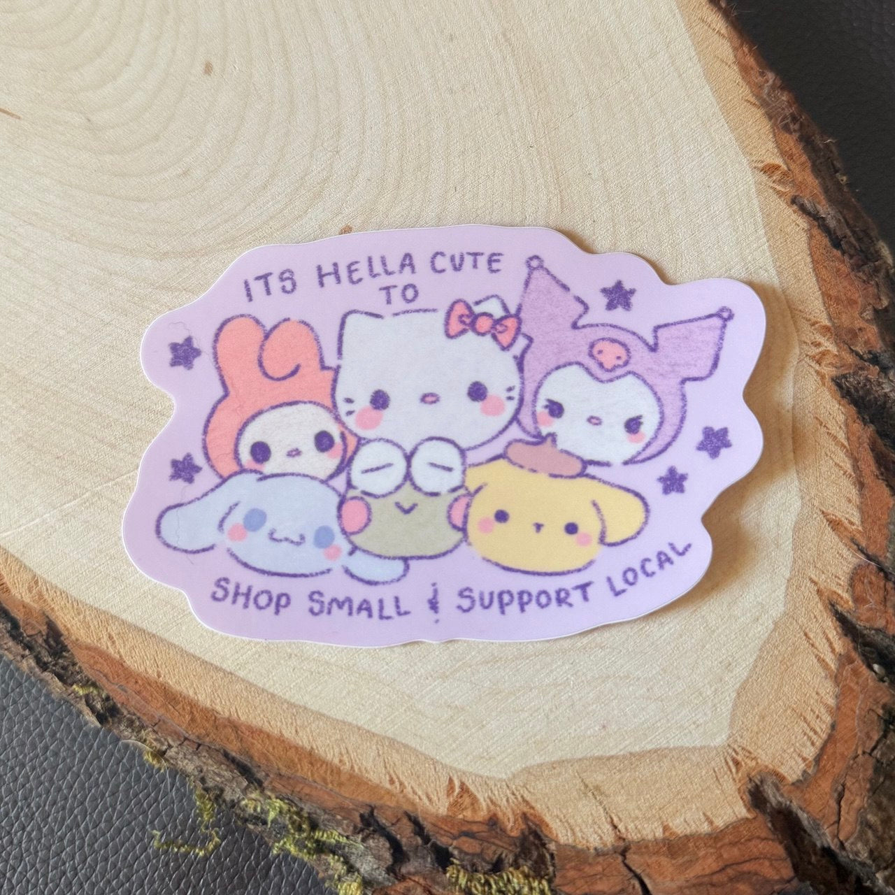 Its Hella Cute to Shop Small Sticker