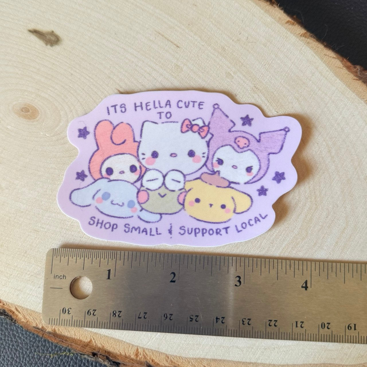 Its Hella Cute to Shop Small Sticker