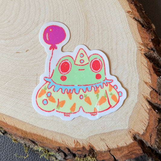 Party Clown Frog Sticker