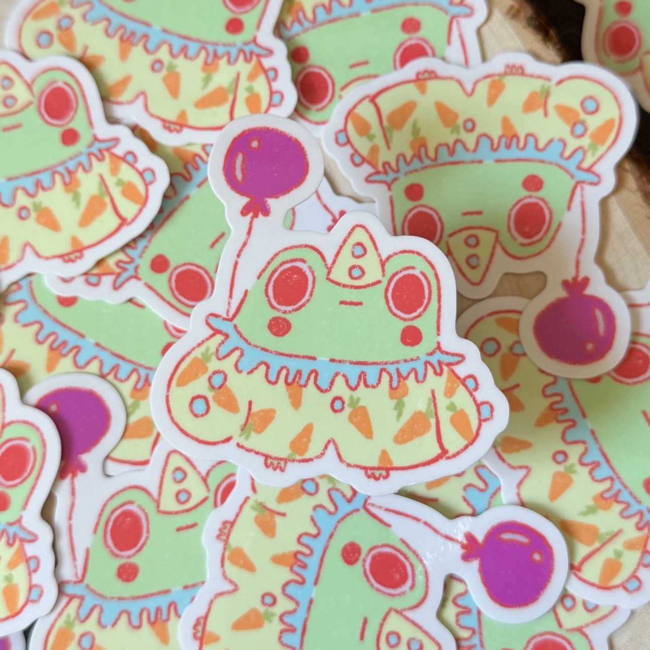 Party Clown Frog Sticker