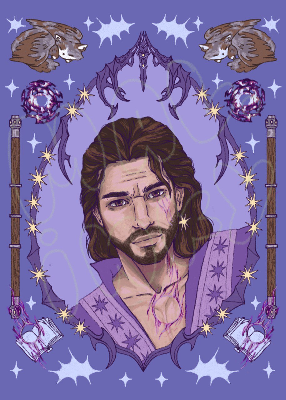 Gale Baldurs Gate 3 Art Print - 8x10