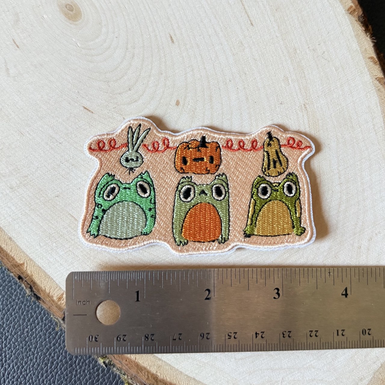 Harvest Frog Iron on Patch