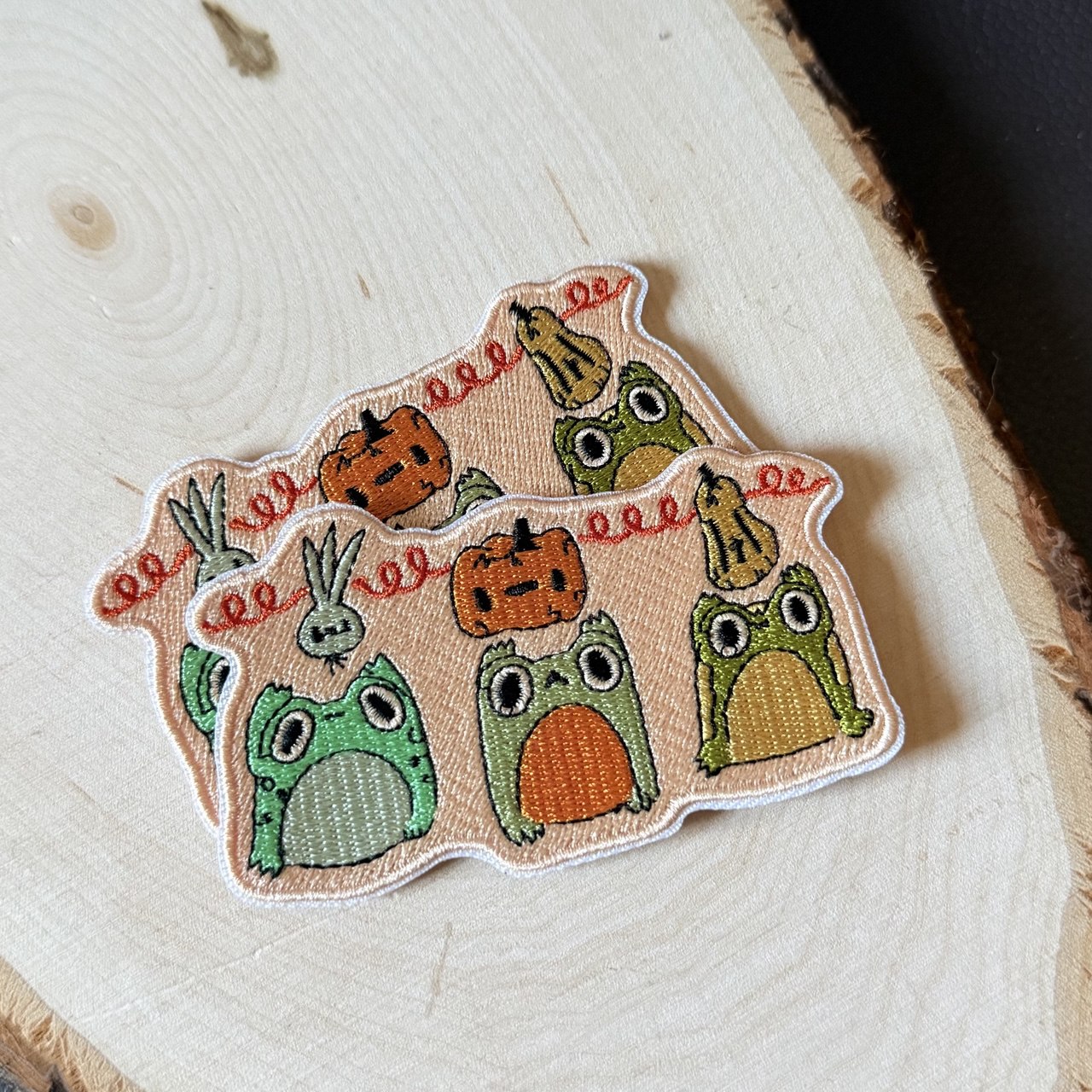 Harvest Frog Iron on Patch