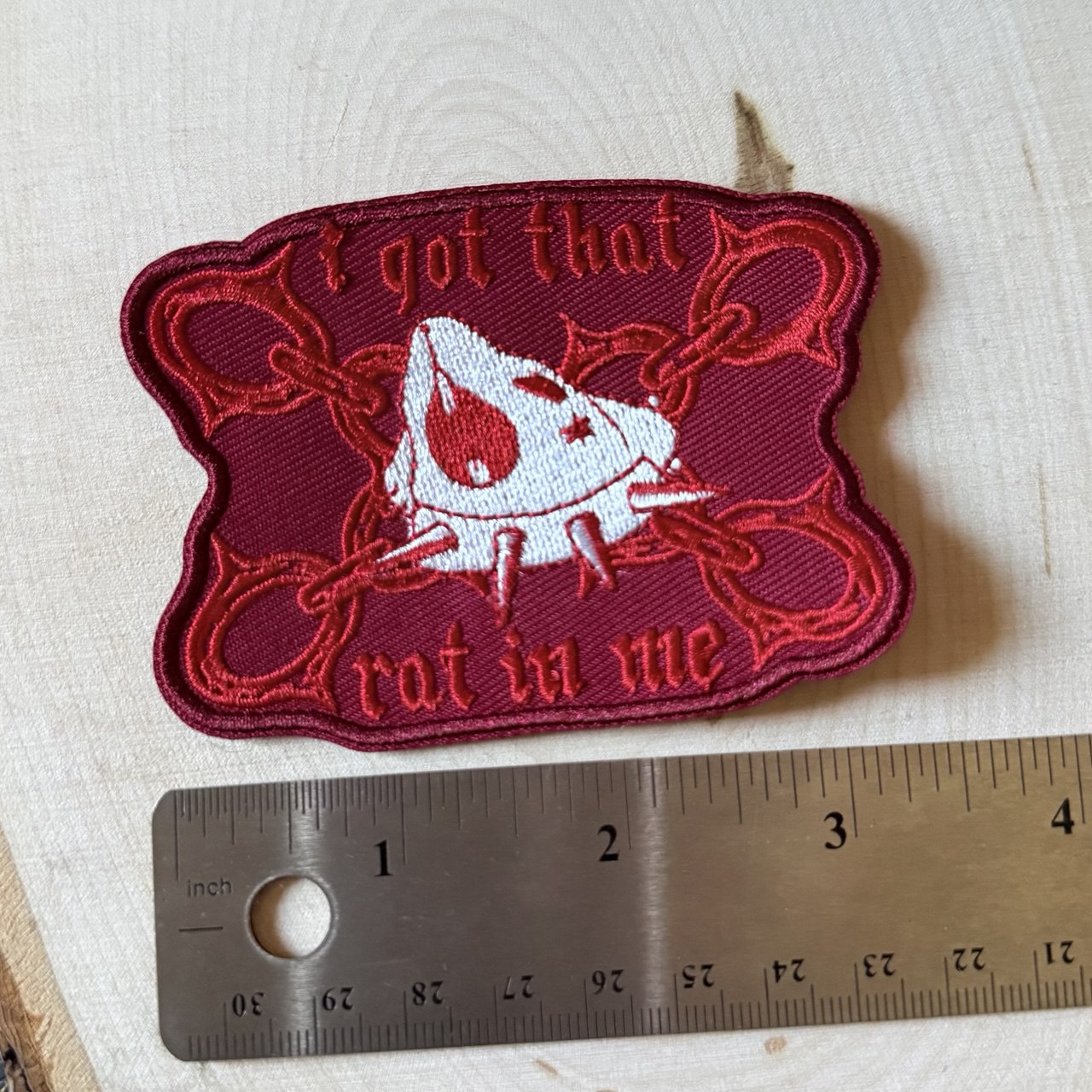 I Got that Rat in Me Iron on Patch