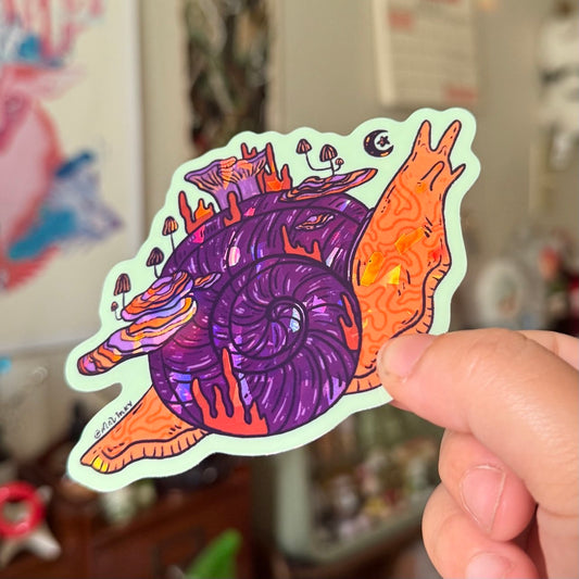 Holographic Fun-Guy Sticker
