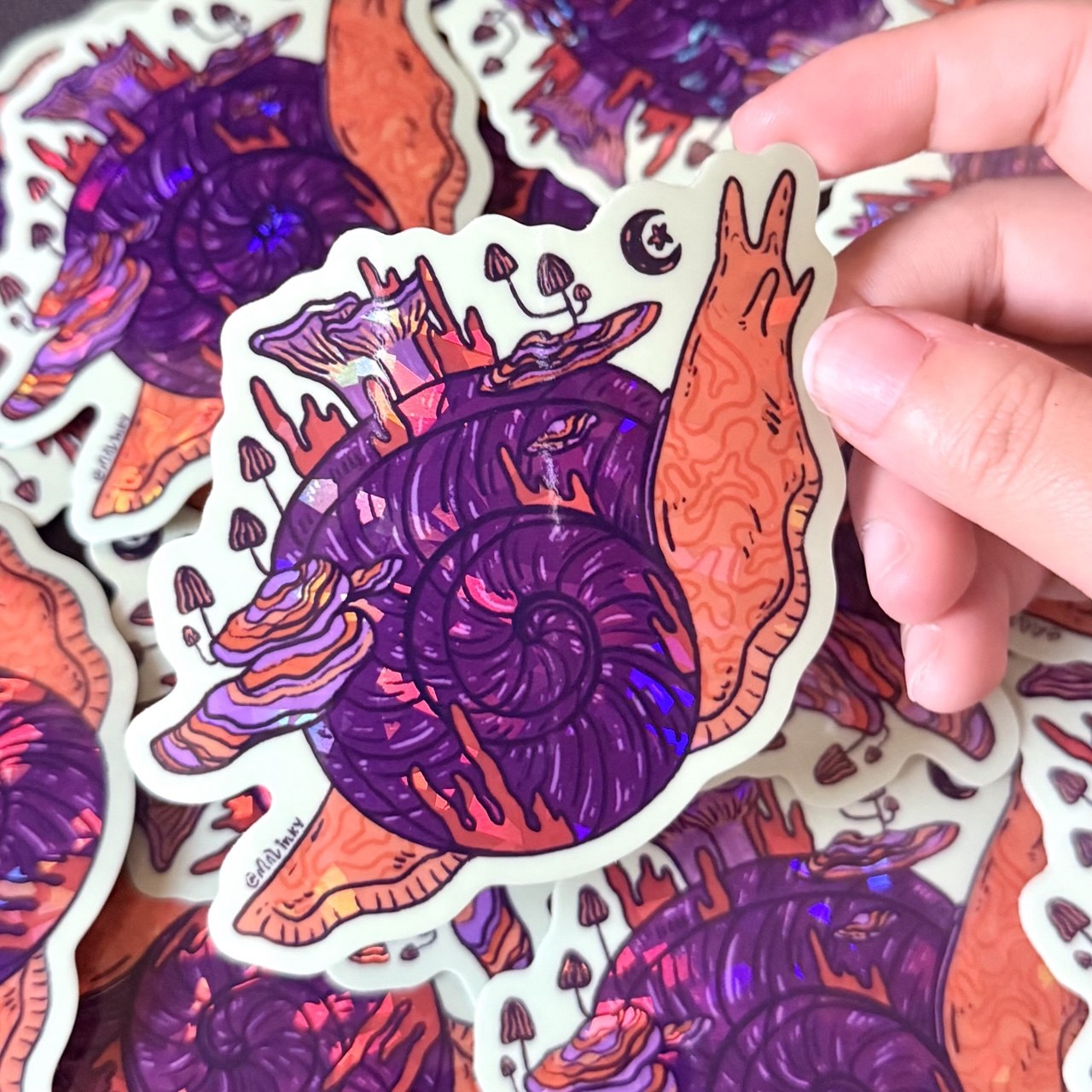 Holographic Fun-Guy Sticker