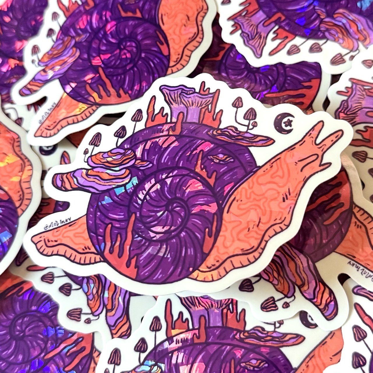 Holographic Fun-Guy Sticker