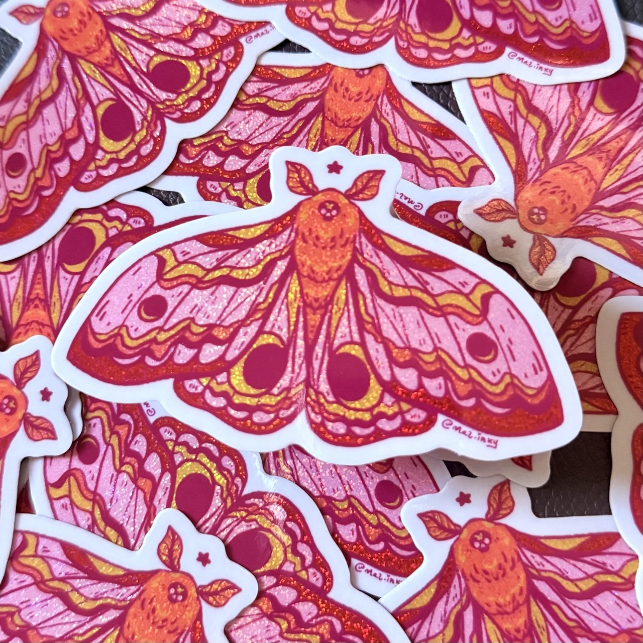 Death Moth Glitter Sticker