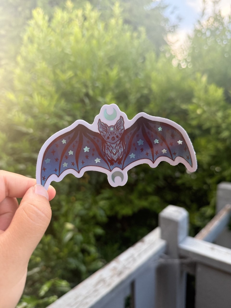 Holographic Bat Sticker