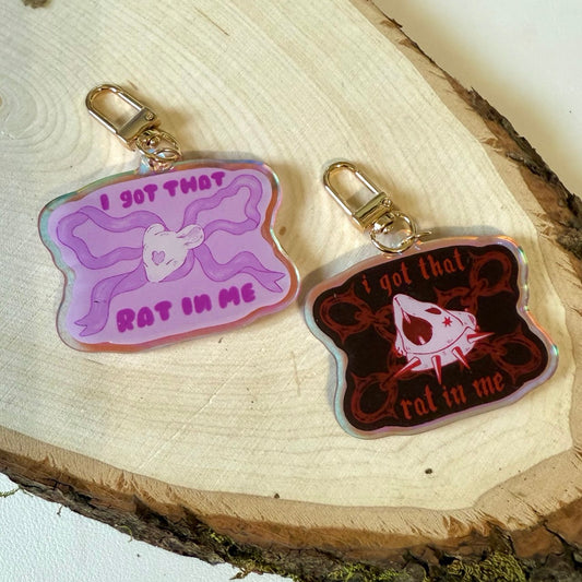 I Got That Rat in Me Double Sided Keychain
